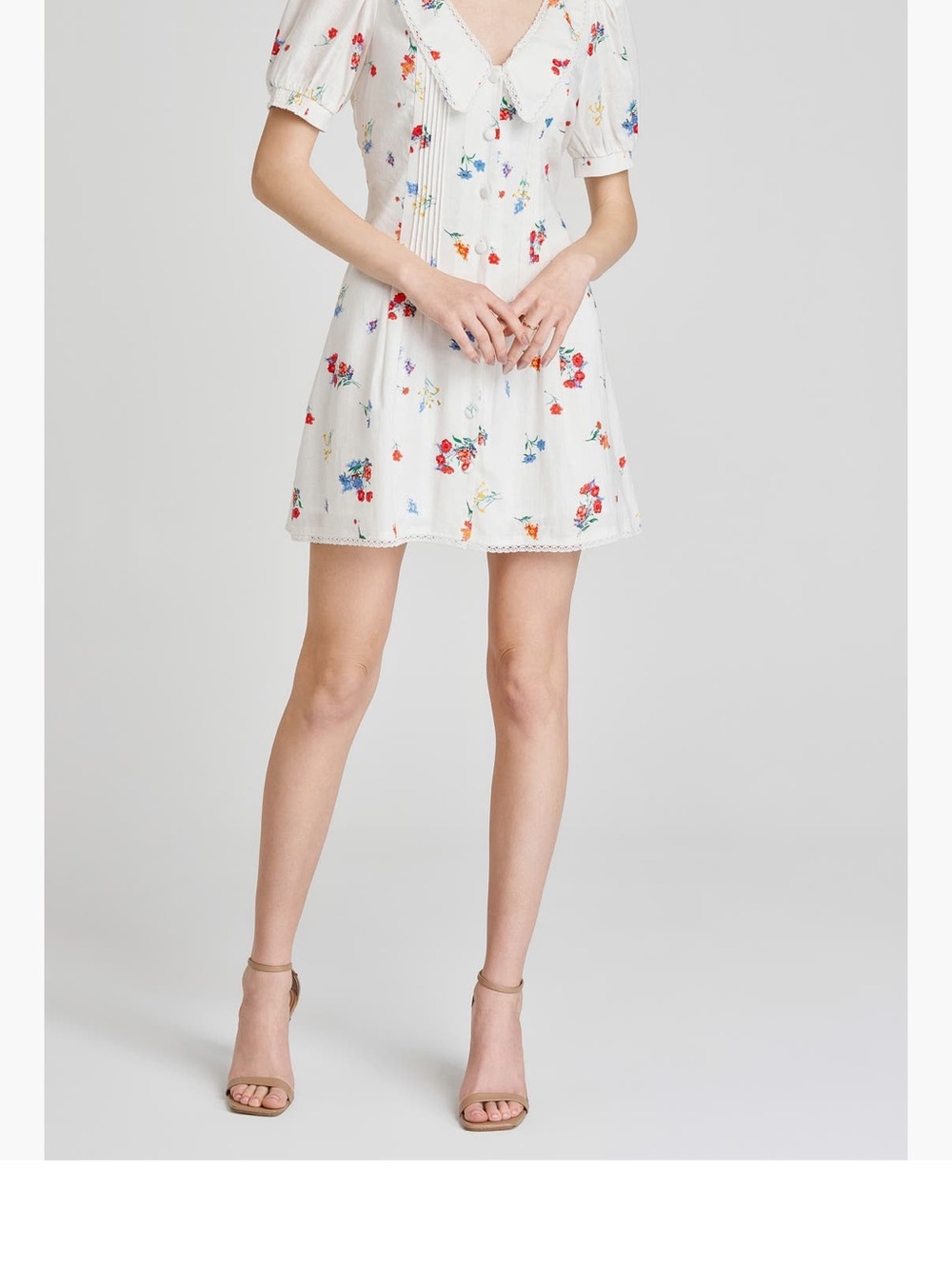 WAYF Berkleigh Floral Linen Blend Mini dress. Medium.  Like new, worn twice.